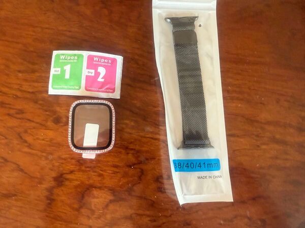 Apple Watch キラキラケース&ミラネーゼループ ベルト 2点セット