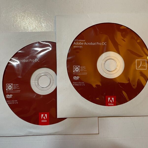 Adobe Acrobat Pro 2015 release/windows版/永続版/DVD版/2枚送付