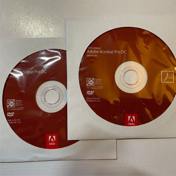 Adobe Acrobat Pro 2015 release/windows版/永続版/DVD版/2枚送付