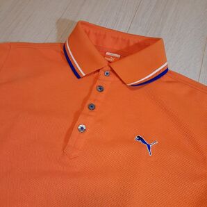 PUMA GOLF メンズ ポロシャツオレンジ M