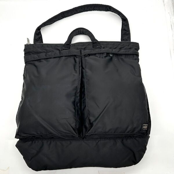 美品 PORTER ポーター タンカー 2way ヘルメットバッグ ショルダーバッグ 622-68332 黒 ブラック y2k