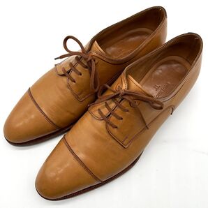 極美品 John Lobb ジョンロブ LANGLEY ラングレイ ストレートチップ ビジネスシューズ 革靴 27cm ブラウン