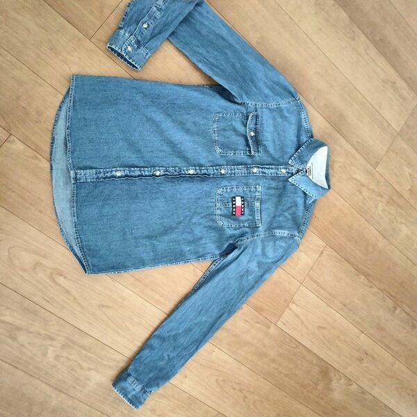 トミージーンズ TOMMY JEANS デニム 長袖 ダンガリー シャツ S