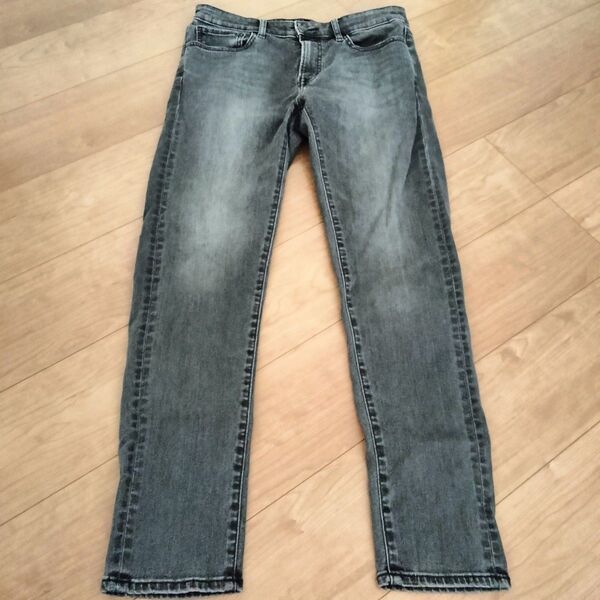 ユニクロ UNIQLO 美スタイル 色落ち最高 ブラック デニム パンツ ジーパン 31インチ 79cm