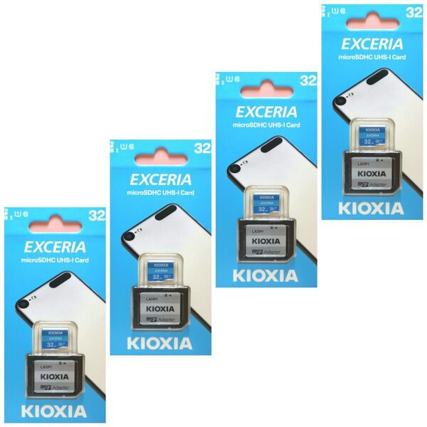 キオクシア 東芝 microSDカード SDカード 32GB 4枚