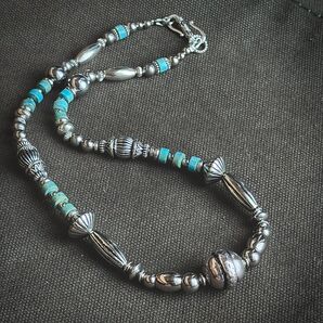 インディアンジュエリー ナバホ ターコイズ ネックレス ネイティブアクセサリー
