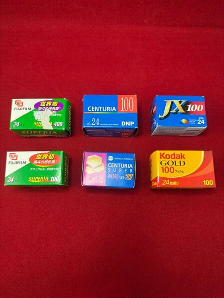 FUJIFILM 富士フィルム Kodak コダック コニカミノルタ カメラフィルム フィルム 期限切れ 6本セット 未開封