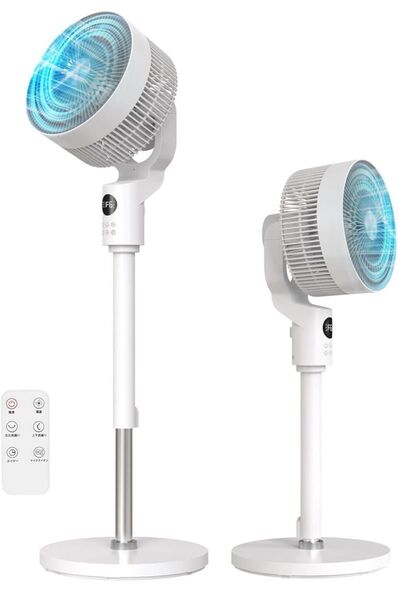 扇風機 360度首振り 【2025強化版 節電対策 】 静音卓上扇風機 省エネ マイナスイオン機能 スリープ サーキュレーター