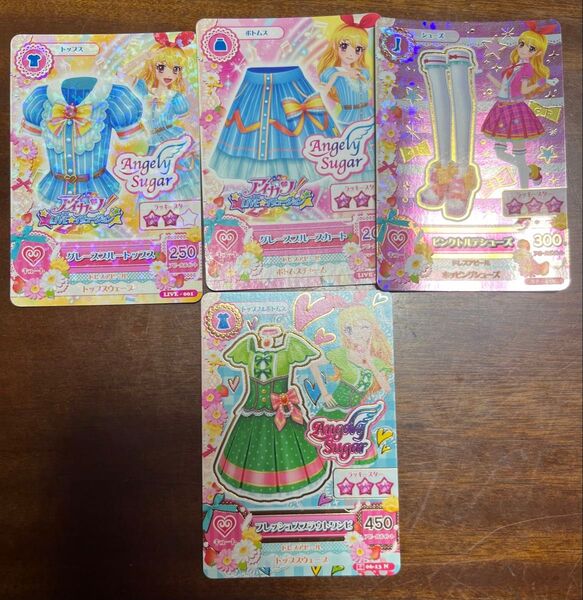ピンクトルテシューズ アイカツカード グレースブルー 星宮いちご 計3枚+おまけ