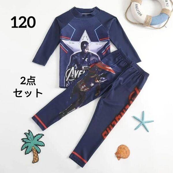 水着 2点セット ラッシュガード スパイダーマン 男の子