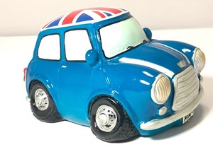 アンティークカーブルーMINI 　貯金箱 ヴィンテージカー クラシックカー オブジェ おもちゃ アメリカ ハワイ イギリス 置物