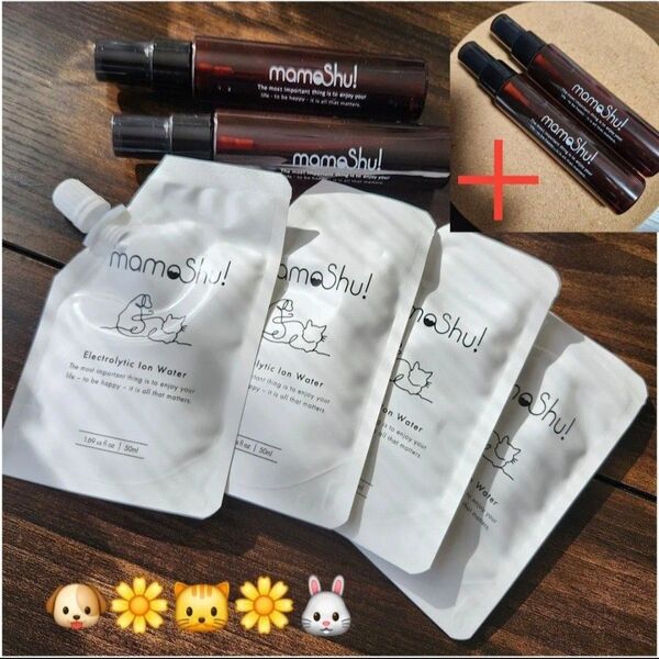 マモッシュ! mamoShu! Electrolytic Ion Water 50ml 4個セット 犬猫☆消臭スプレー 万能 動物