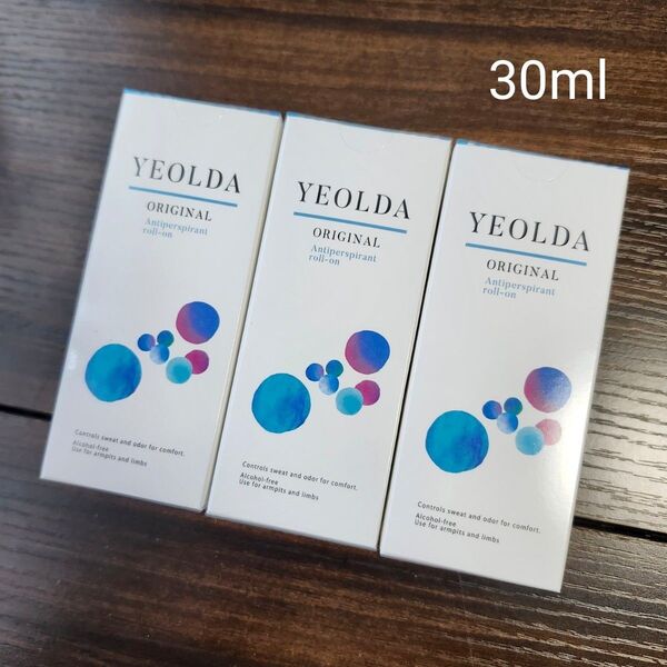 YEOLDA ヨルダ ロールオン 30ml 3本セット アルコールフリー 制汗剤 ワキ汗 脇汗 汗染み 敏感肌 デオドラント