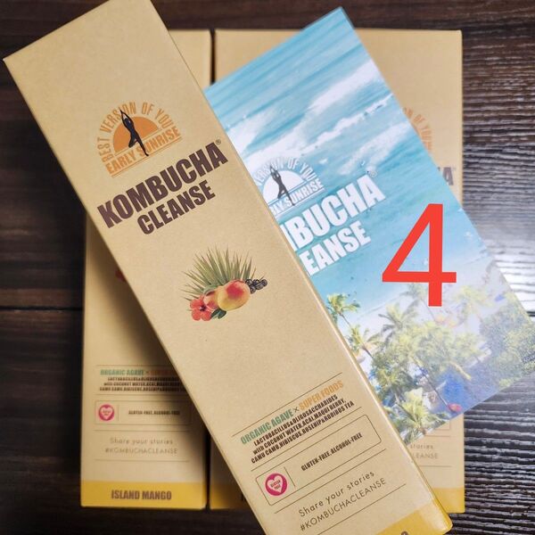 KOMBUCHA CLEANSE コンブチャクレンズ 300ml × 4本 乳酸菌・酵素・ビタミンB群・食物繊維 ダイエット