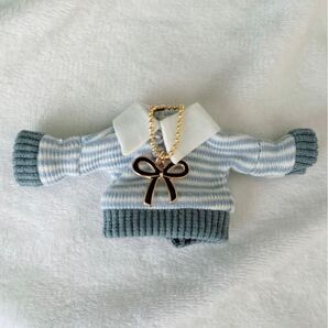 ★オビツ11 ねんどろいど 服 パーカー スエット 青 ネックレス付き