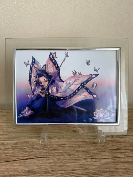 鬼滅の刃 胡蝶しのぶ ガラスフォトフレーム写真 2L 版 非売品