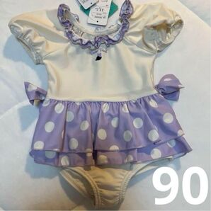 新品未使用 90 デイジー ディズニー フリル ミニー ドナルド バースデイ ディズニーベイビー スイムウェア 女の子 水着