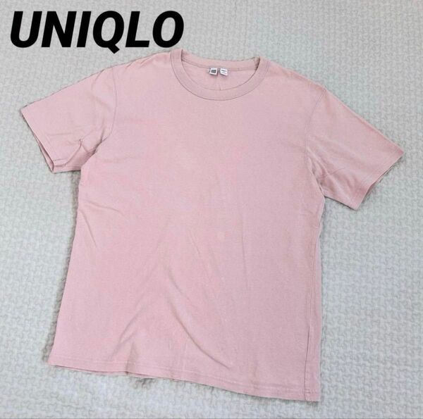 UNIQLO ユニクロ クルーネックT 半袖 Uniqlo U XL ピンク 無地 カットソー 半袖Tシャツ メンズTシャツ