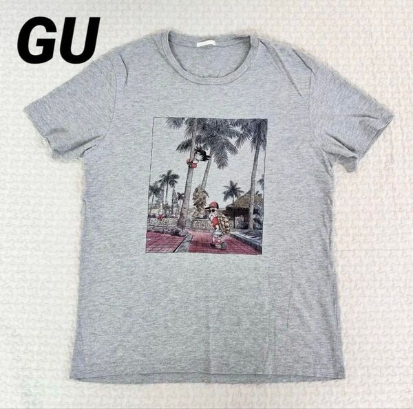 GU ジーユー ドラゴンボールコラボTシャツ 半袖 M グレー プリントTシャツ カットソー トップス