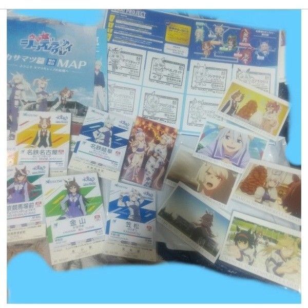 ウマ娘 オグリキャップ ポストカード シンデレラグレイ タマモクロス 笠松競馬場 2025 スタンプラリー コラボ記念入場券