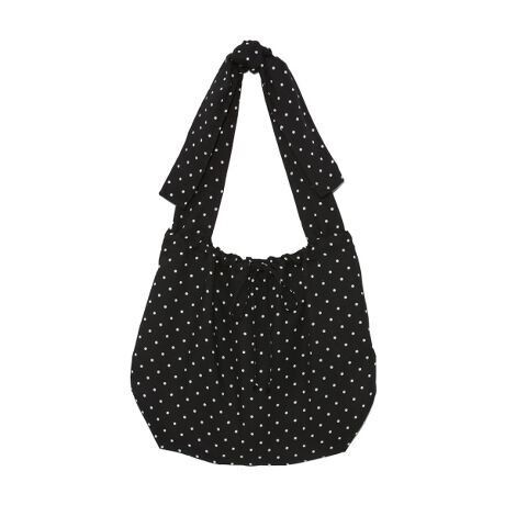 美品『LILY BROWN』リリーブラウン ドット ポケッタブル エコバッグ ショルダーバッグ 2way サブバッグ 巾着 大容量