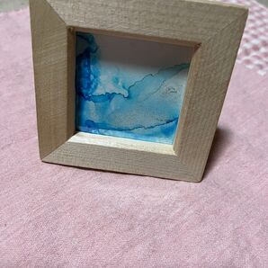 アルコールインクアート ミニ原画 木製フレーム付き