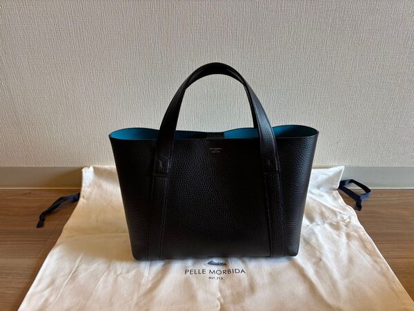 ペッレモルビダ PELLE MORBIDA TELA MARINAテーラ マリーナ ミニトートバッグ/牛革シュリンクレザー/中古品