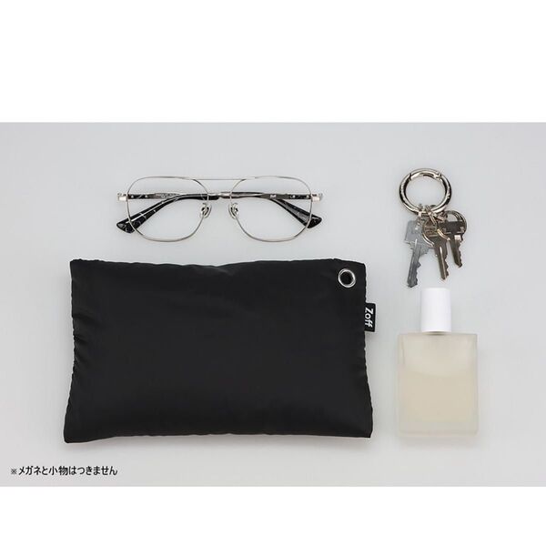新品 Zoff メガネケース サングラスケース 黒 中綿 マグネット