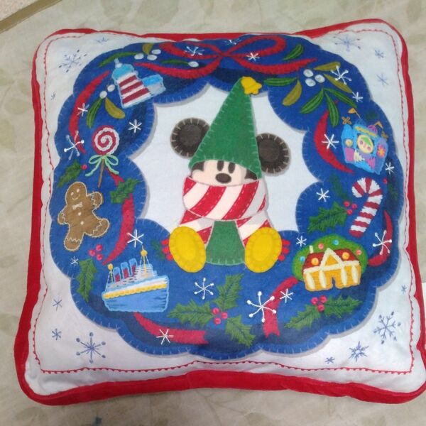 ミッキーマウス クリスマス クッション 40×40cm