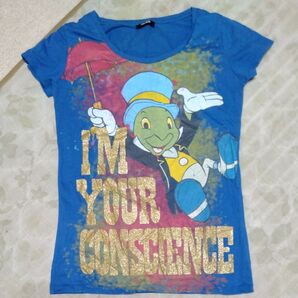 D24 ピノキオ Tシャツ I'm your conscience. ブルー系