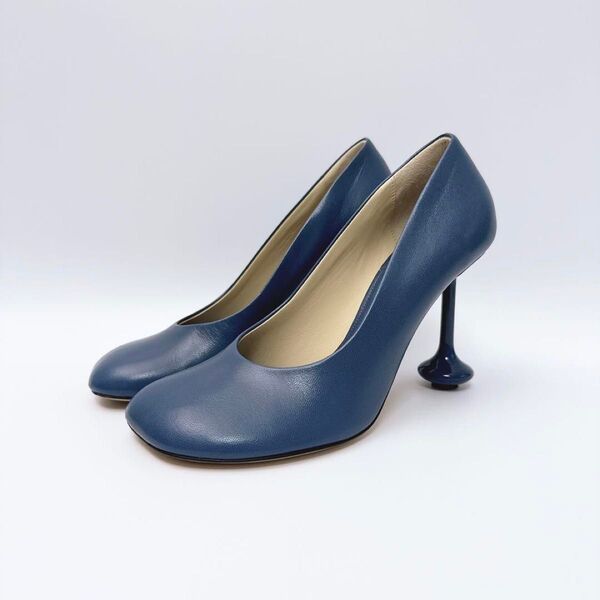 LOEWE ロエベ トイ パンプス ブルー 38 25cm レディース ハイヒール 超美品