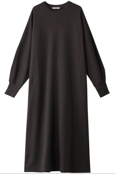 【ebure】23商品Livingオーガニックコットン裏毛クルーネックワンピース グレー 38