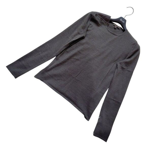 【LOEWE】カシミヤシルクニットカットソー M ブラウン レディース ロエベ