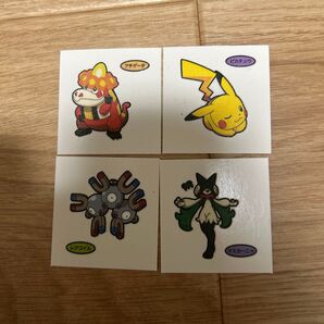 ポケモン デコキャラシール ポケモンパン 4種
