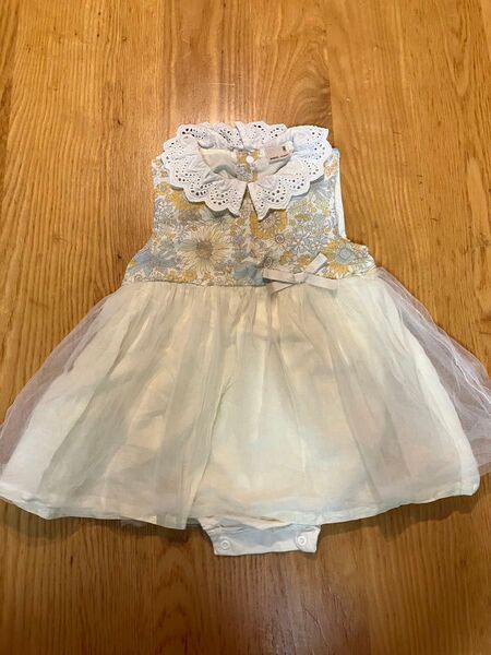 petit main プティマイン 花柄 チュール ワンピース ロンパース 80㎝ ベビー服