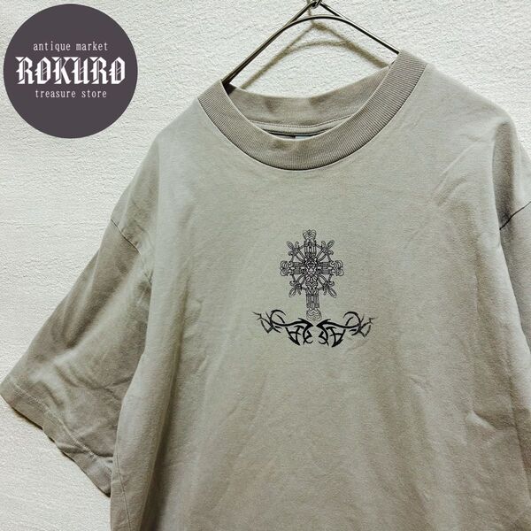 Debilsデビルス バックビックプリント半袖TシャツLサイズ クルーネック カットソー
