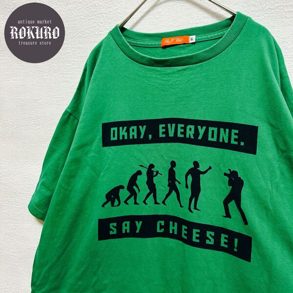 B&T CLUBビーティークラブ ビックシルエット ビックプリント半袖TシャツXLサイズ