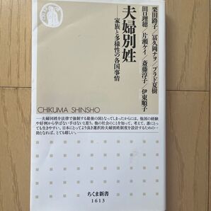 夫婦別姓 家族と多様性の各国事情 ちくま新書