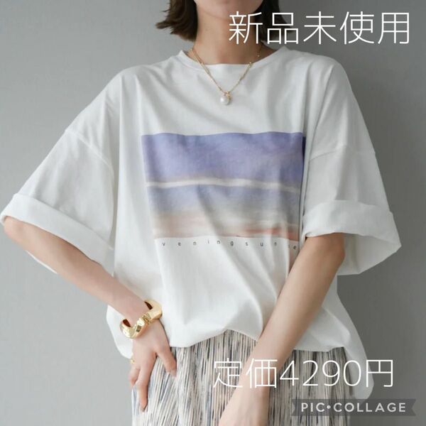 【残りわずか】Lumier リュミエ 新品 グラフィックデザインTシャツ ホワイト