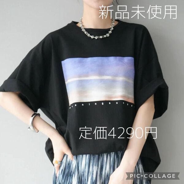 【再入荷】Lumier リュミエ 新品 グラフィックデザインTシャツ ブラック