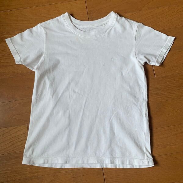 tシャツ 120 白 無地 ユニクロ 半袖 ホワイト Tシャツ 綿100
