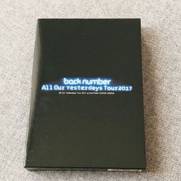 初回 DVD back number All Our Yesterdays