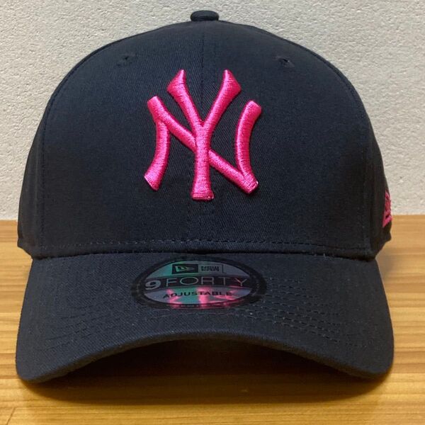 海外正規品 ニューヨークヤンキース NEW ERA 9FORTY キャップ ピンク NYロゴ