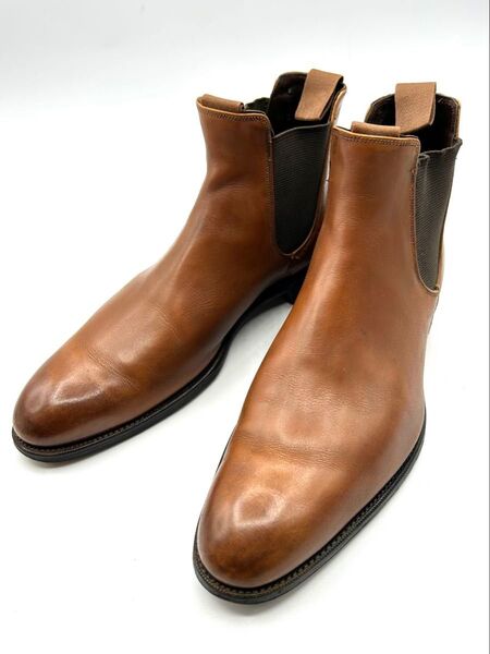 英国製GRENSON グレンソンチェルシーブーツ サイドゴアブーツ ブラウン 革靴 レザー 茶