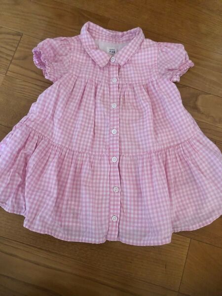 babyGap ベビーギャップ ギンガムチェック ワンピース ピンク