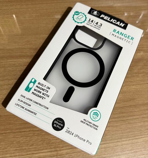 PELICAN ペリカン iPhone16Pro スマートフォン ケース 耐衝撃 クリア MagSafe対応