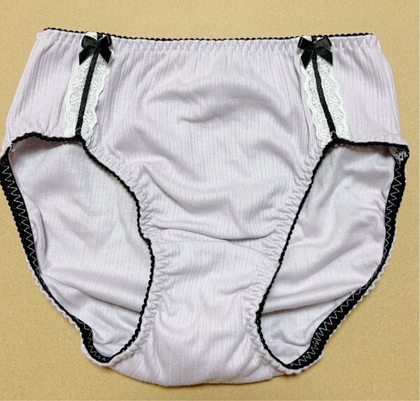 かわいいデザイン 新品未使用 女児ショーツ 150サイズ レース リボン パープル 女の子 インナー 修学旅行 林間学校