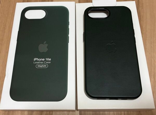 【週末セール!!】純正互換品-iPhone16e レザーケース フォレストグリーン