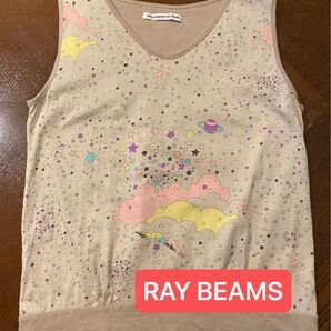 RAY BEAMS ノースリーブ カットソー タンクトップ 宇宙柄 中古品