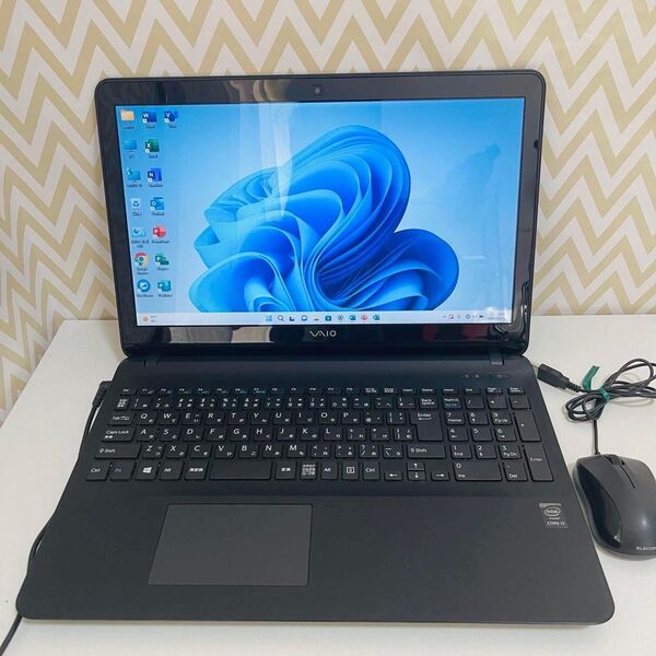 T239 SONYVAIOノートパソコンWebカメラSSD高速Windows11
